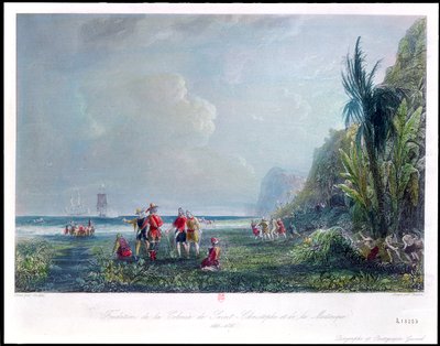 The Founding of the Colony of Saint-Christophe and Martinique by Jean Antoine Theodore Gudin